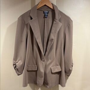SOHO Tan Blazer Relaxed Fit Notched Lapels